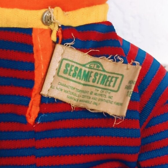 Vintage 1970s Sesame Street Knickerbocker Ernie Figure Plush 14-Inches - Picture 4 of 6